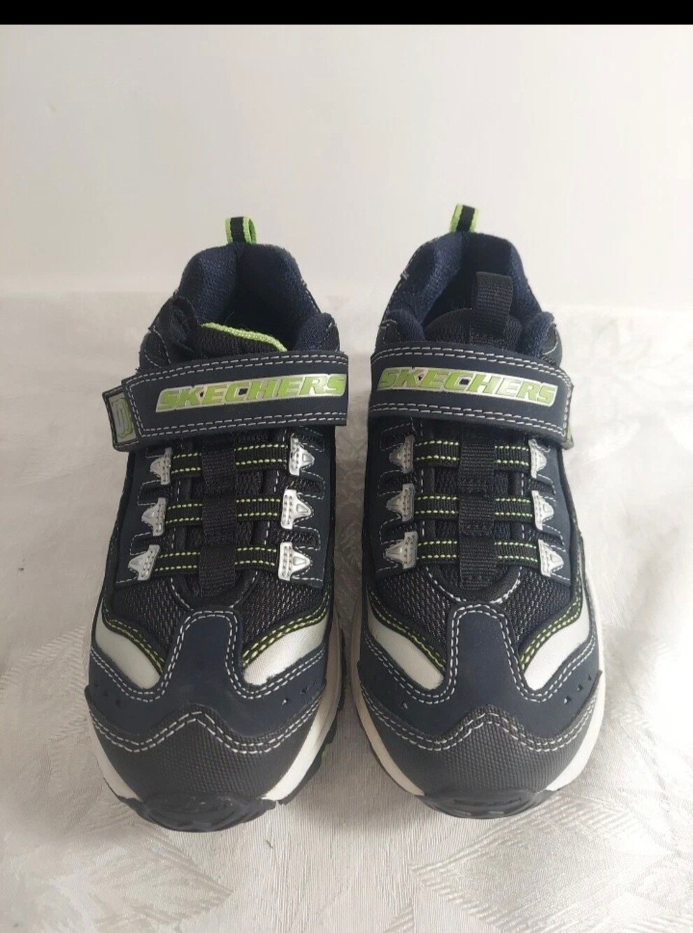 Skechers Kids Sneakers Size 12 Black Velcro Athletic Shoes